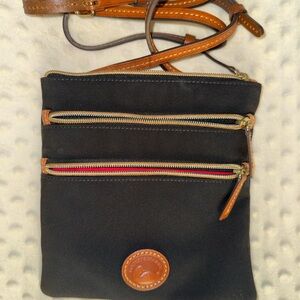 Dooney & Bourke Black Bag with Tan Logo